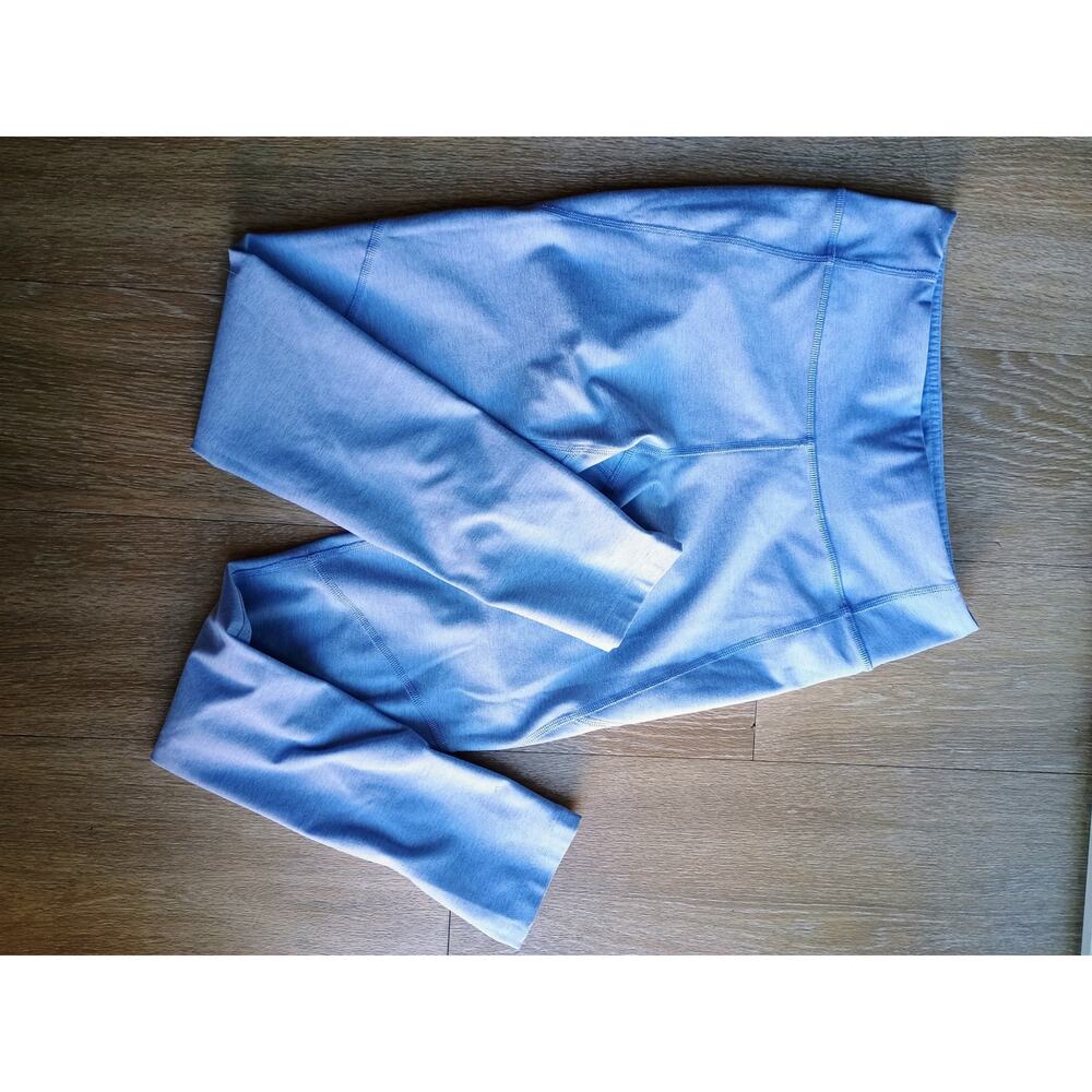 Outdoor voices blue high waisted ankle length leggings gorpcore outdoorsy comfy